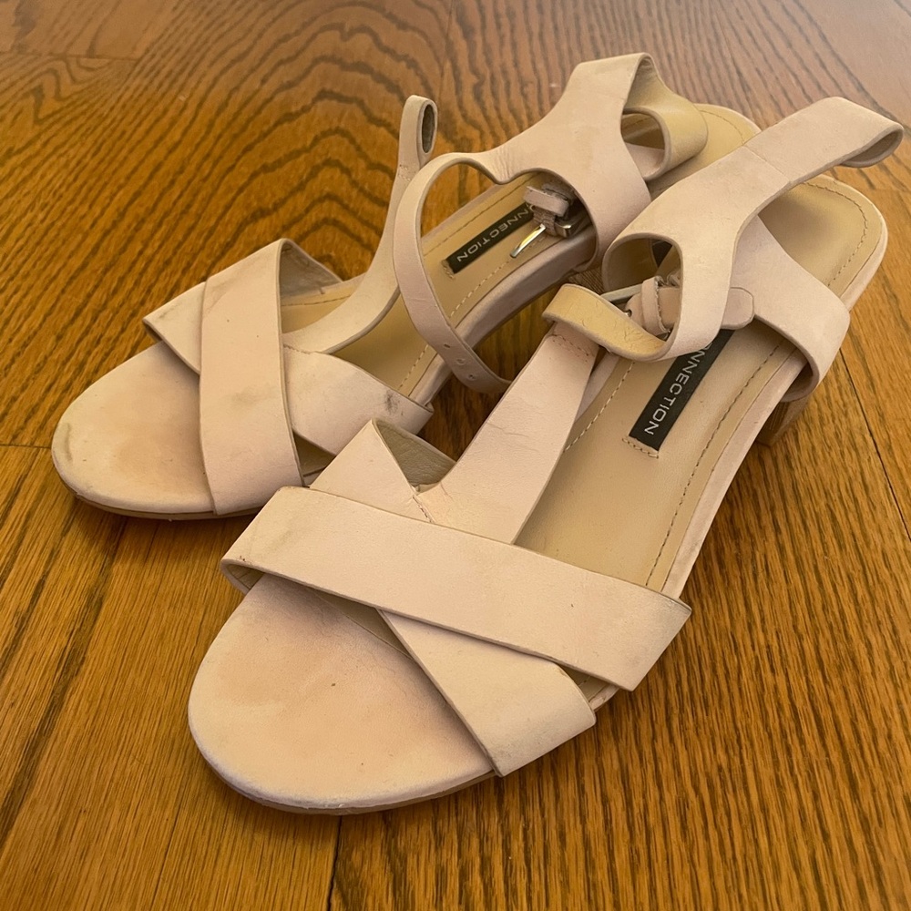French connection block heel shoes